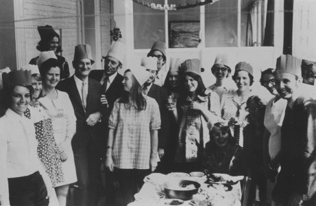 L->R: Diane Sorenson, Marilyn Hay, Betty France, Helen Stewart, Ponty Hallwright, Marshall Luke, Sylvia Fellowes, Ian Weaver, Dr Shannon, Frances Stewart, Kathy Hirtzel, Diane Lightbown, Paula Watson, S/N Porteous, Sister Gayne, Ron Easthope - Christmas 1972