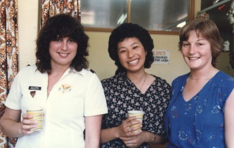 Maria Hrstich, Amy Young and Norah Martens, Dec 1981