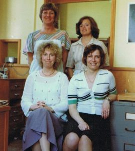 back: Ann Pettit, carol Finlay
front: Vivienne Ross, June McNeil