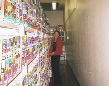 Petra Vetescova and white folders, Level 11 CSB, 2007